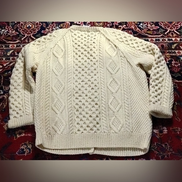 Vintage Men’s Large 100% Wool Handknit Donegal JOHN MOLLOY Irish Sweater - Picture 2 of 14